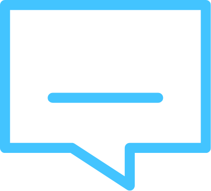 Chat message blue + white icon