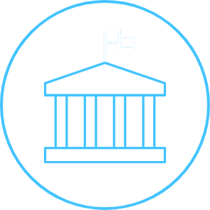 Government building, public sector icon