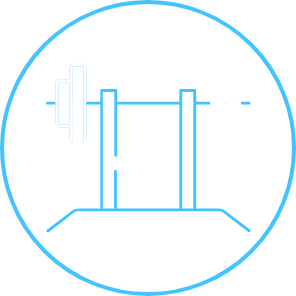 Lifting weights sports fitness icon