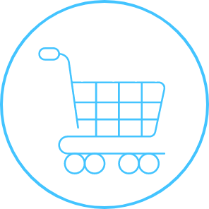 Shopping cart retail icon